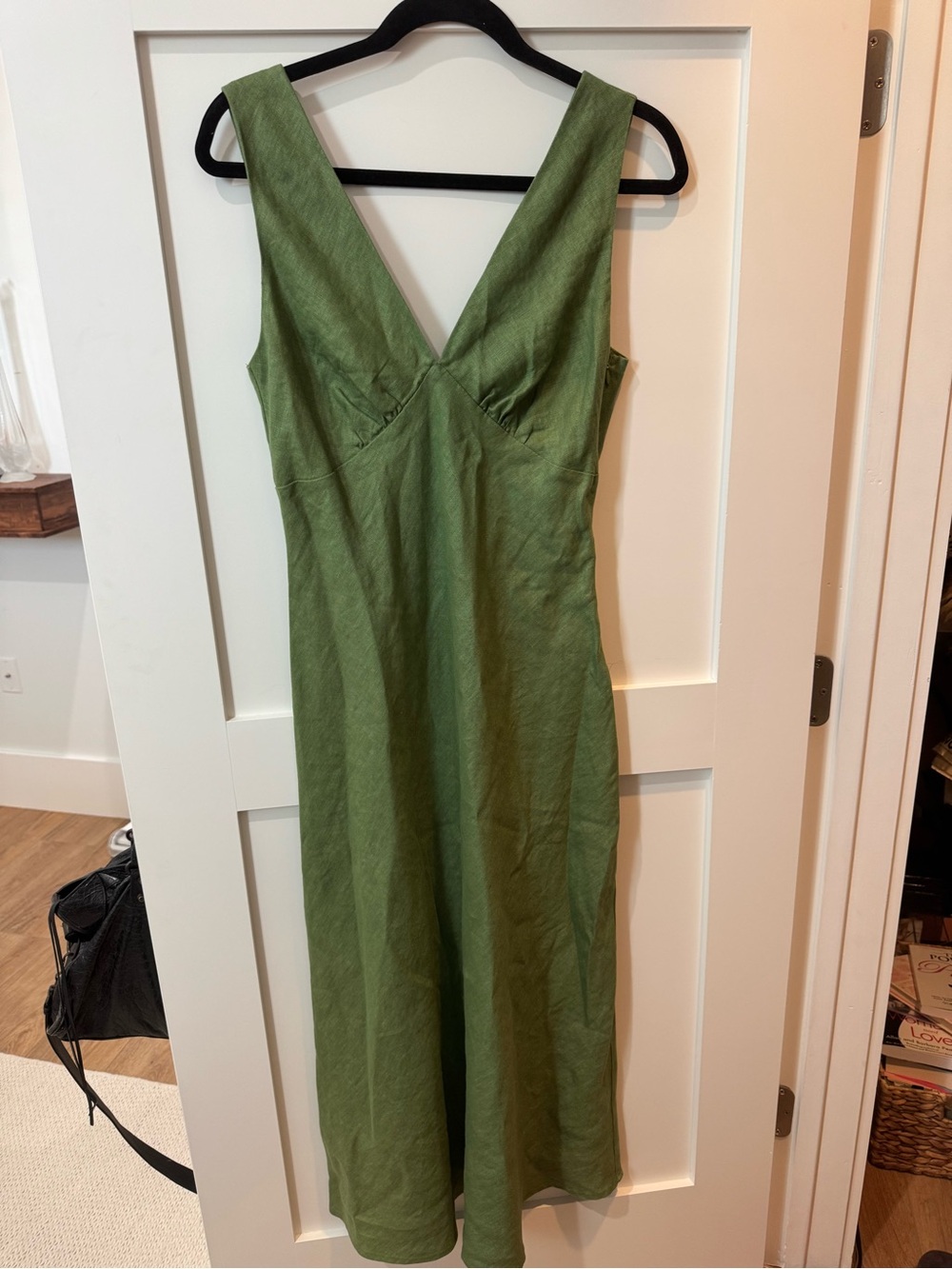 Rails Olive Green V-Neck Maxi Dress